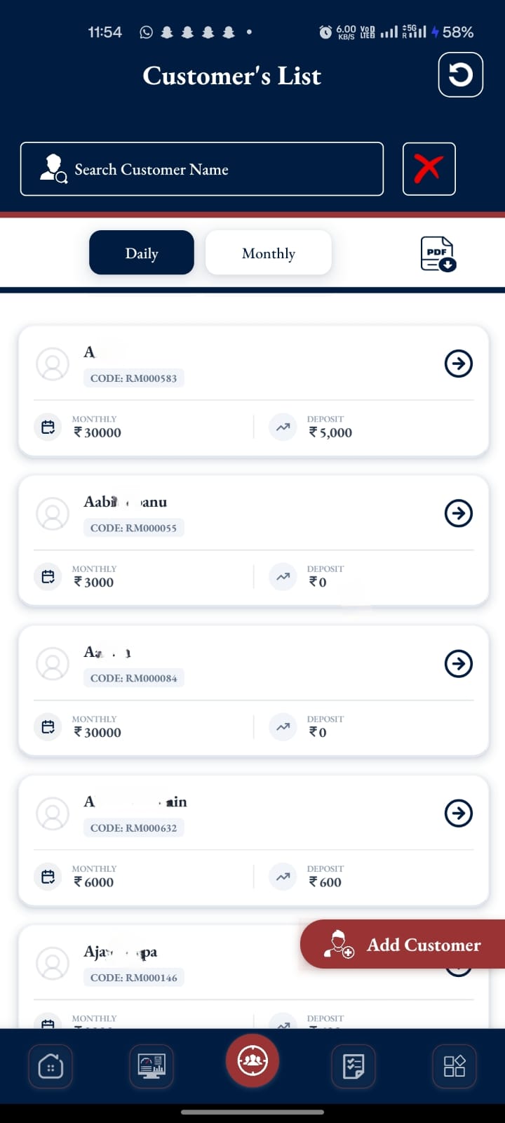 Customer List